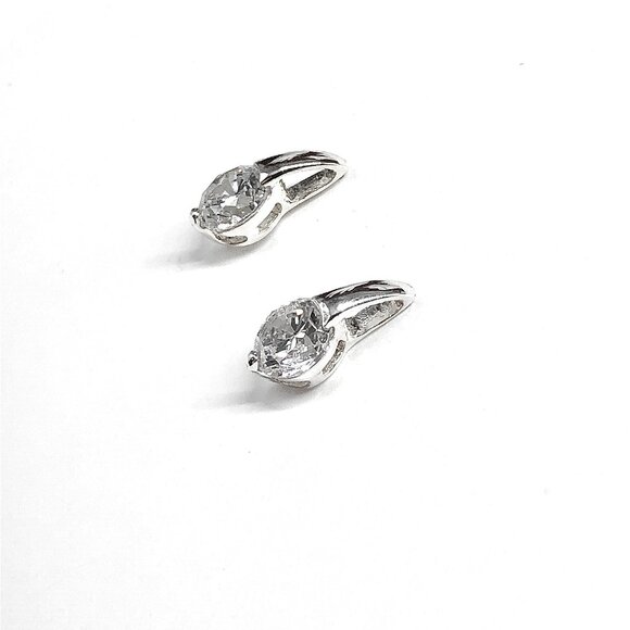 Stud Earrings Short Drop Style Sterling Silver Earrings - Picture 6 of 6